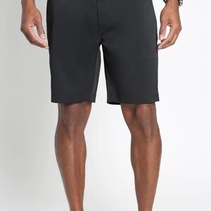 JACHS New York black performance tech shorts size 36 flat front uniform